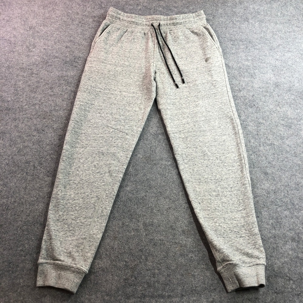 Fabletics Mens Jogger Pants Size M Gray Heather Drawstring Tapered Sweatpants